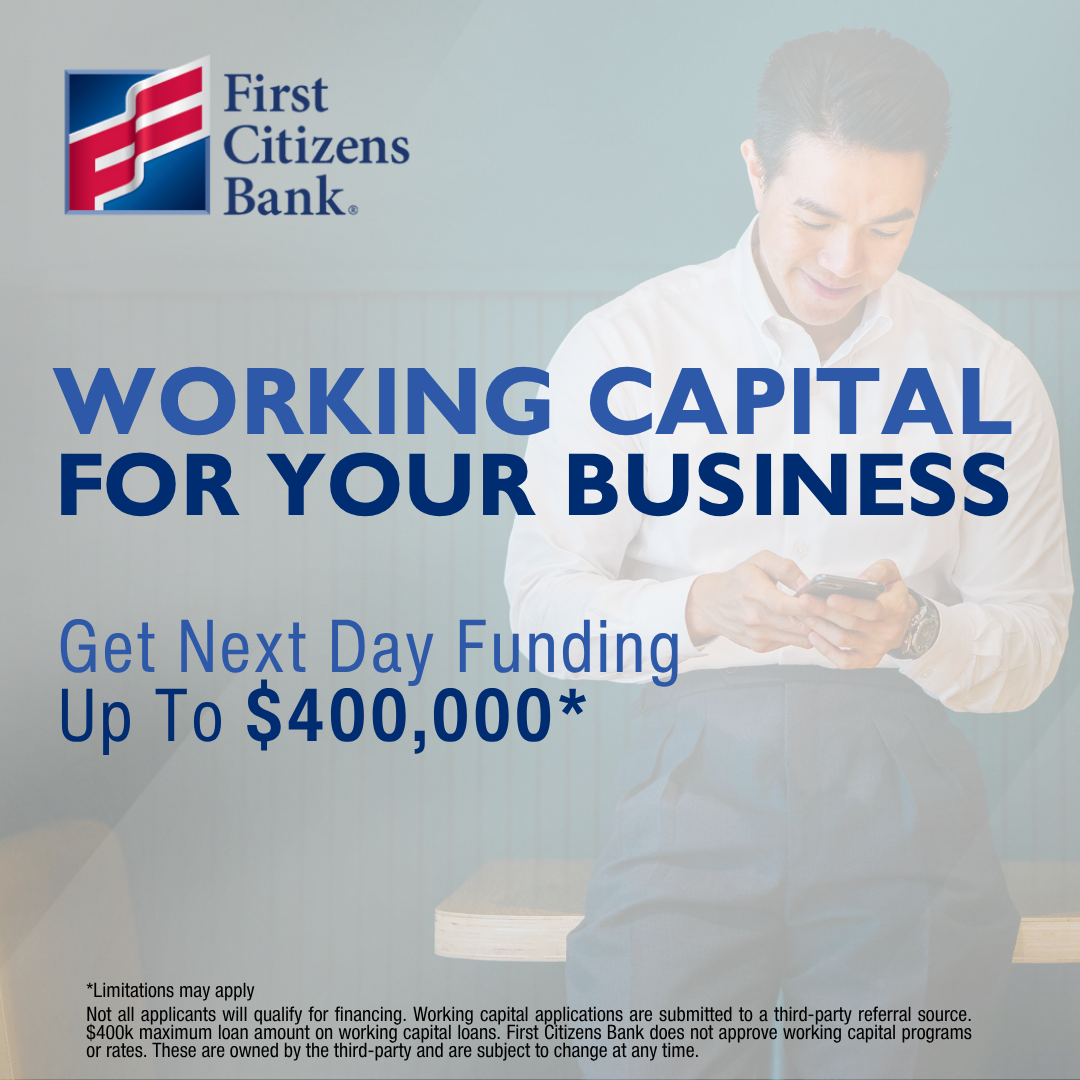 First Citizens Bank Facebook ad: Fuel Growth with Next-Day Funding