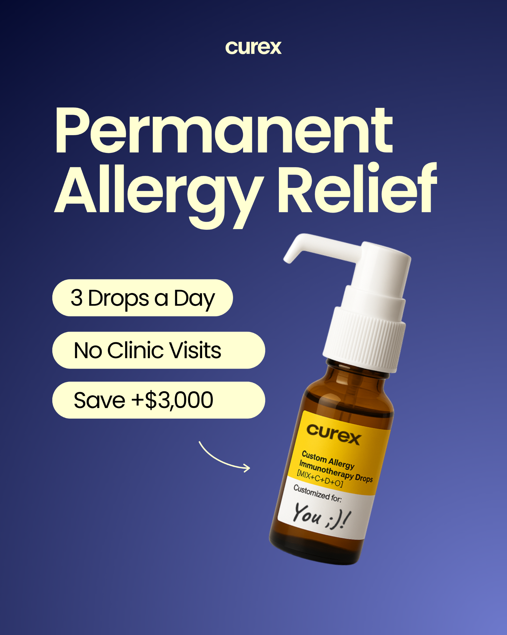 Curex Allergy Facebook ad