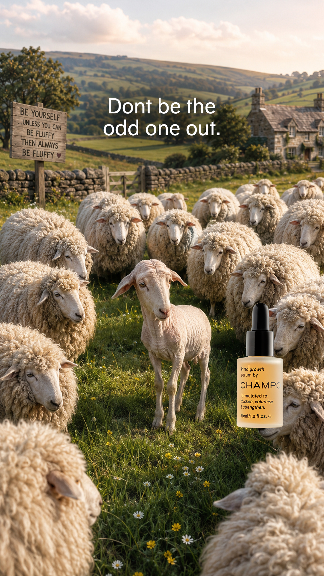 Chāmpo Haircare Facebook ad
