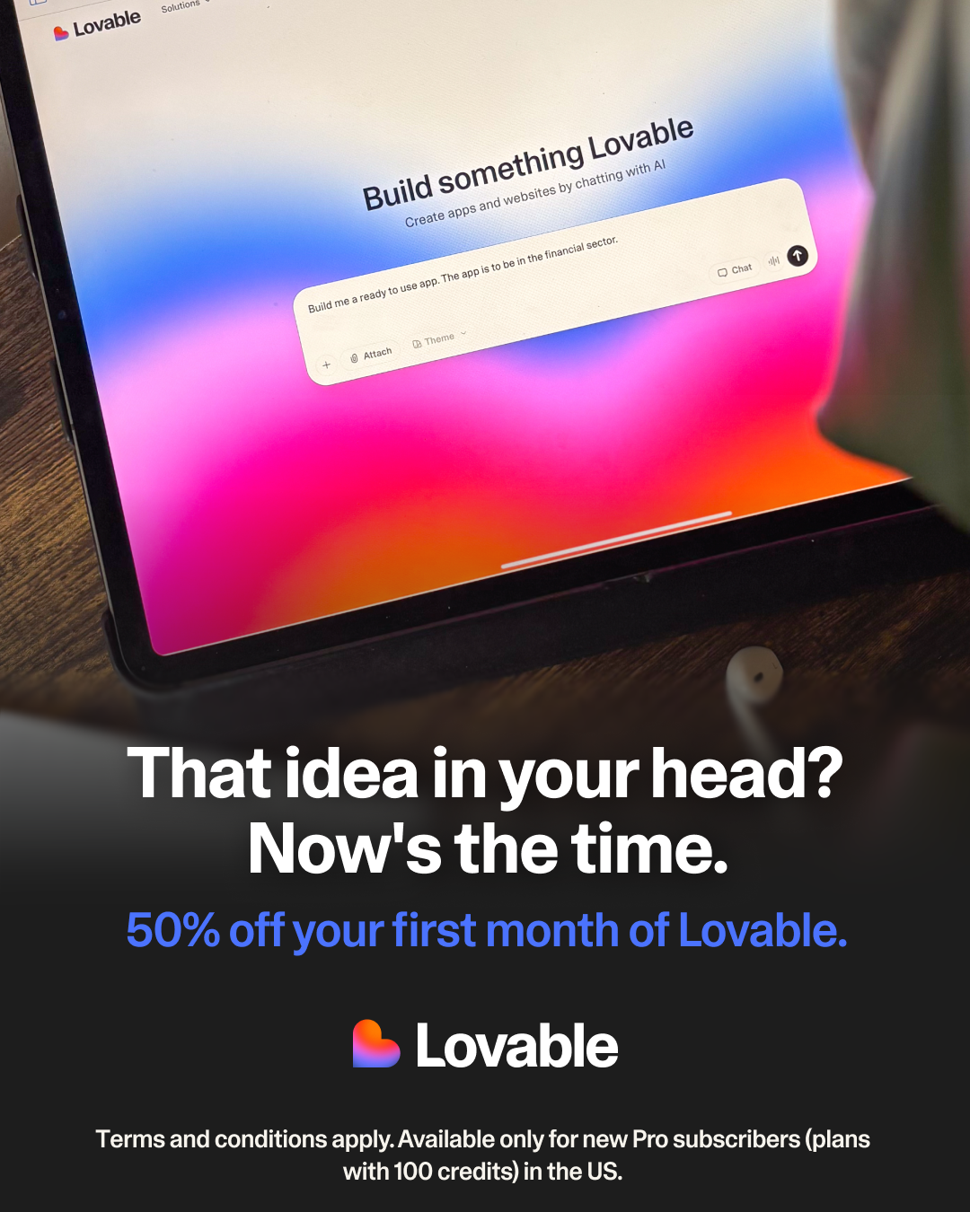 Lovable.dev Facebook ad