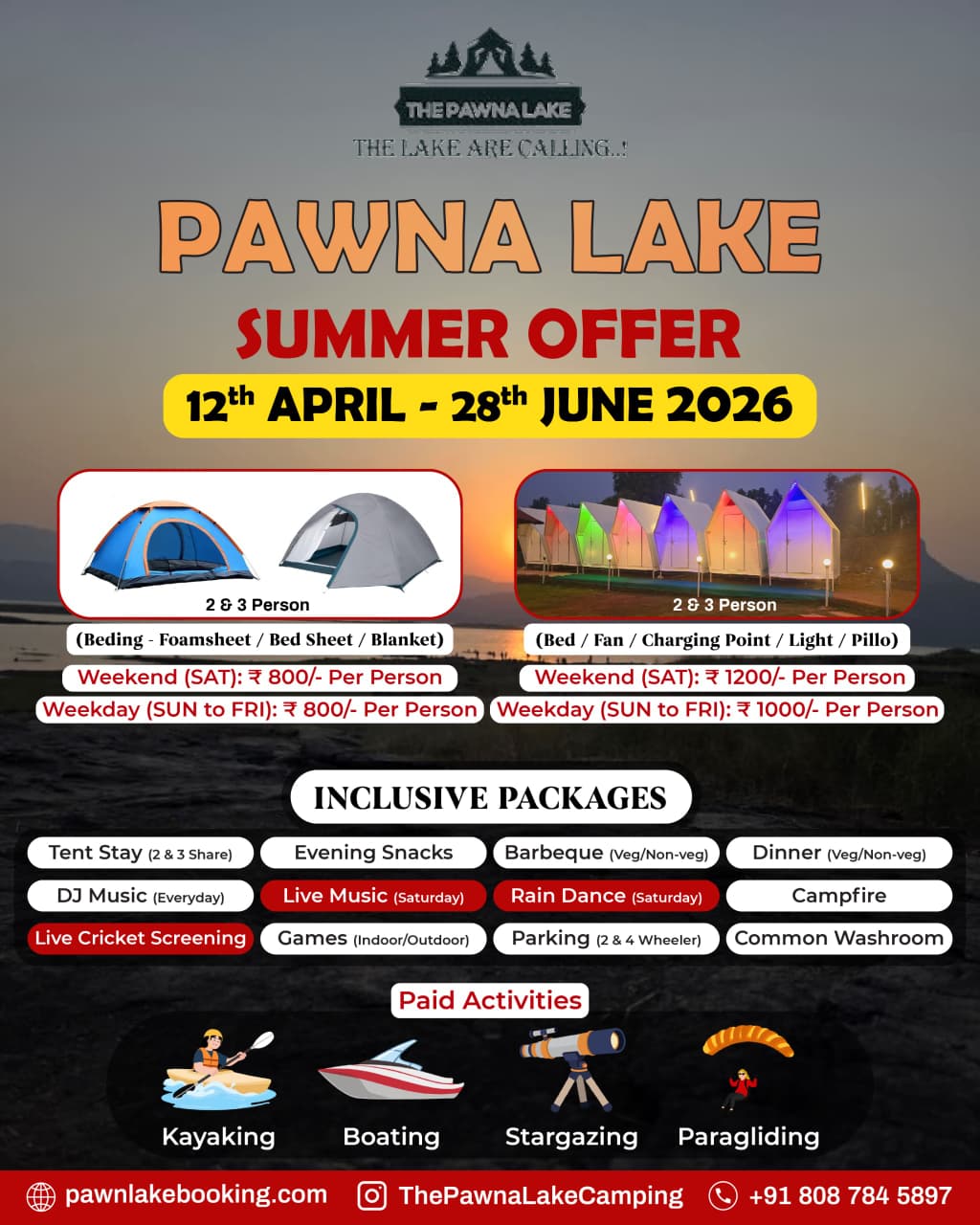 The Pawna Lake Camping Facebook ad