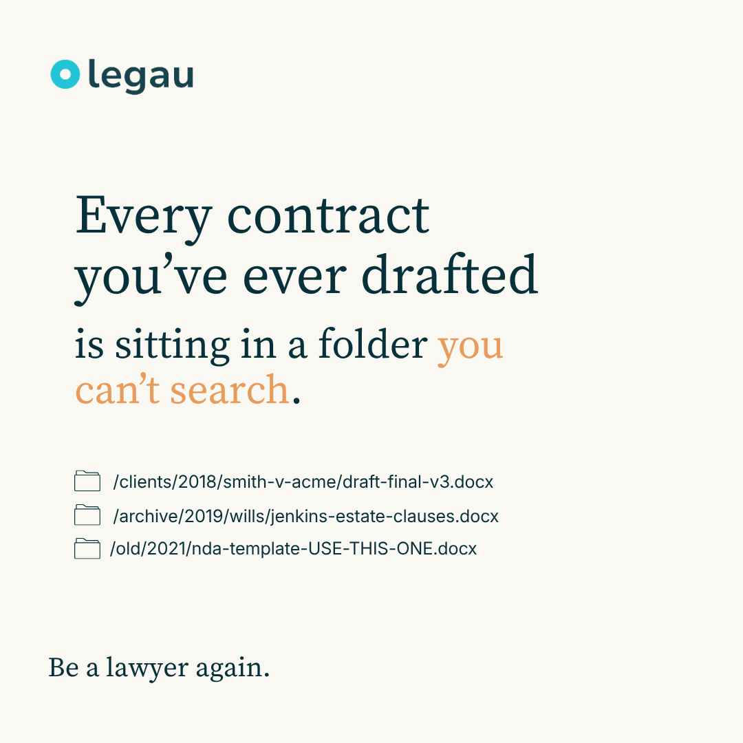 Legau Facebook ad: Legal AI for Solo Practitioners
