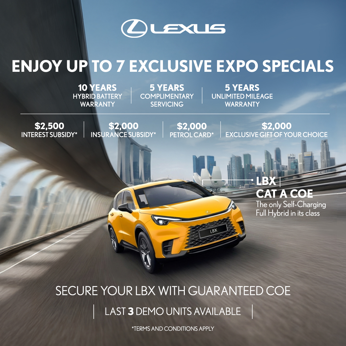 Lexus Singapore Facebook ad: Secure Your Lexus with Exclusive Car Expo Privileges