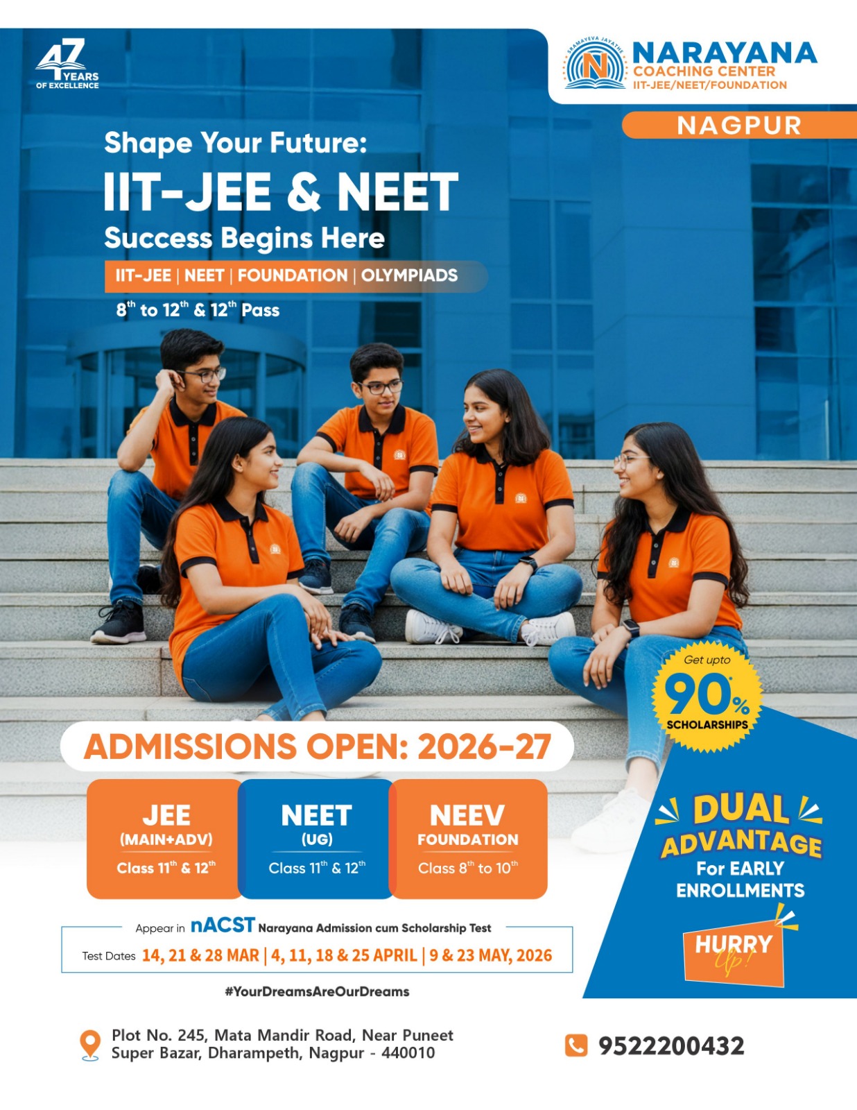 Narayana IIT JEE & NEET Coaching Institute Nagpur Facebook ad