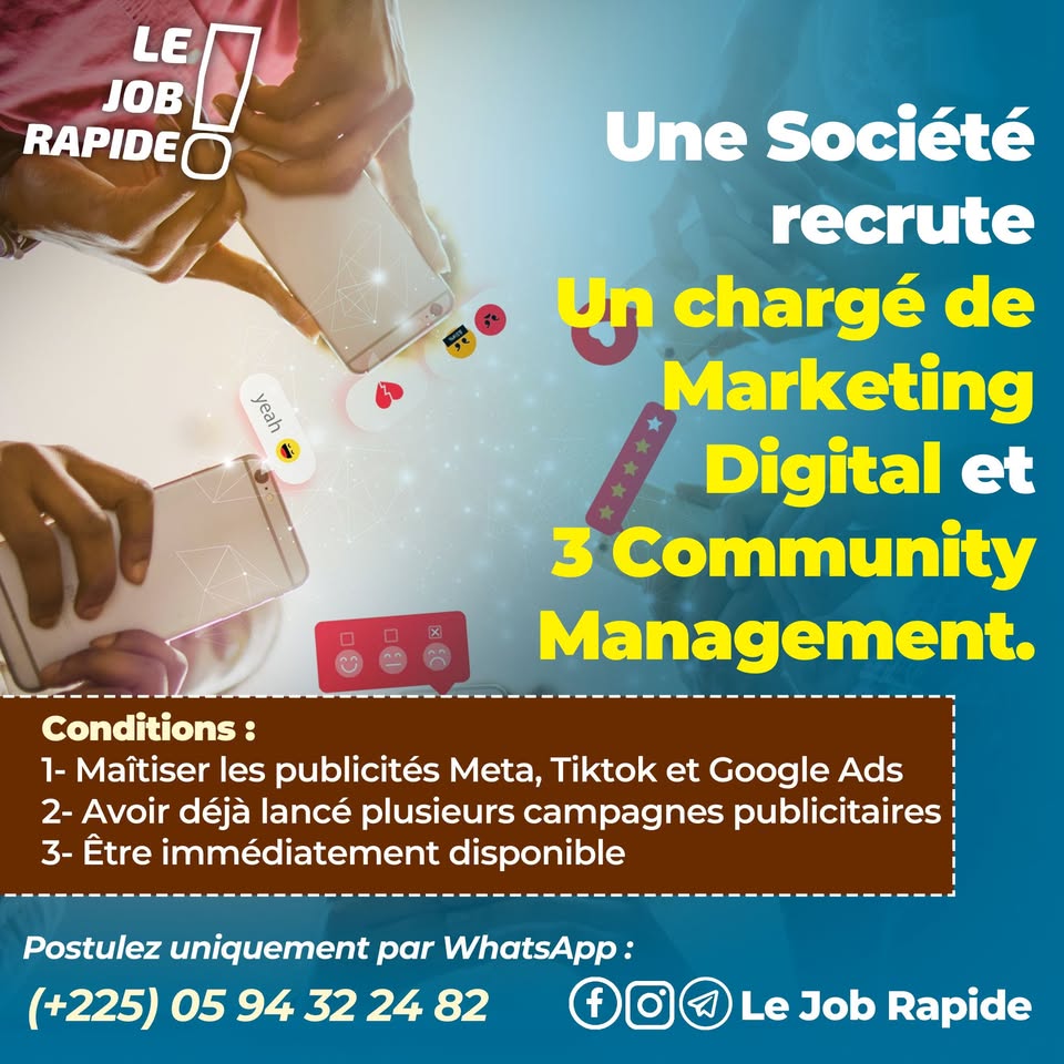 Le Job Rapide Facebook ad: Postulez Maintenant!