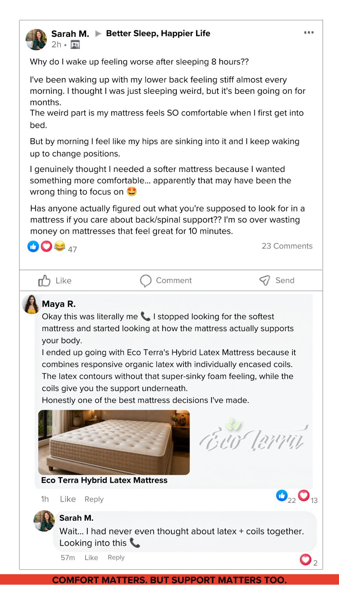 Eco Terra Mattresses Facebook ad