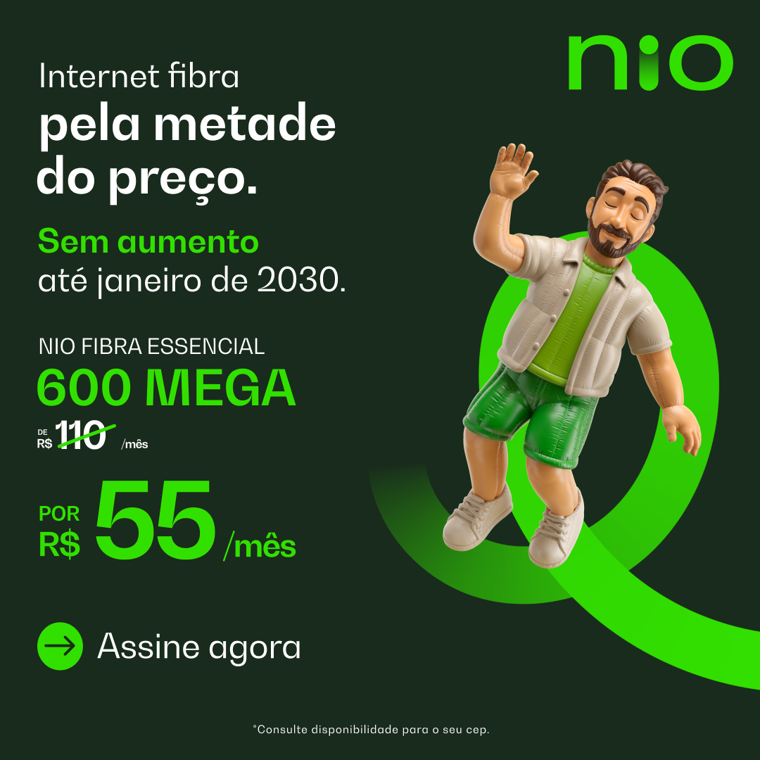 Nio Facebook ad: Assine 600 Mega por R$55/mês