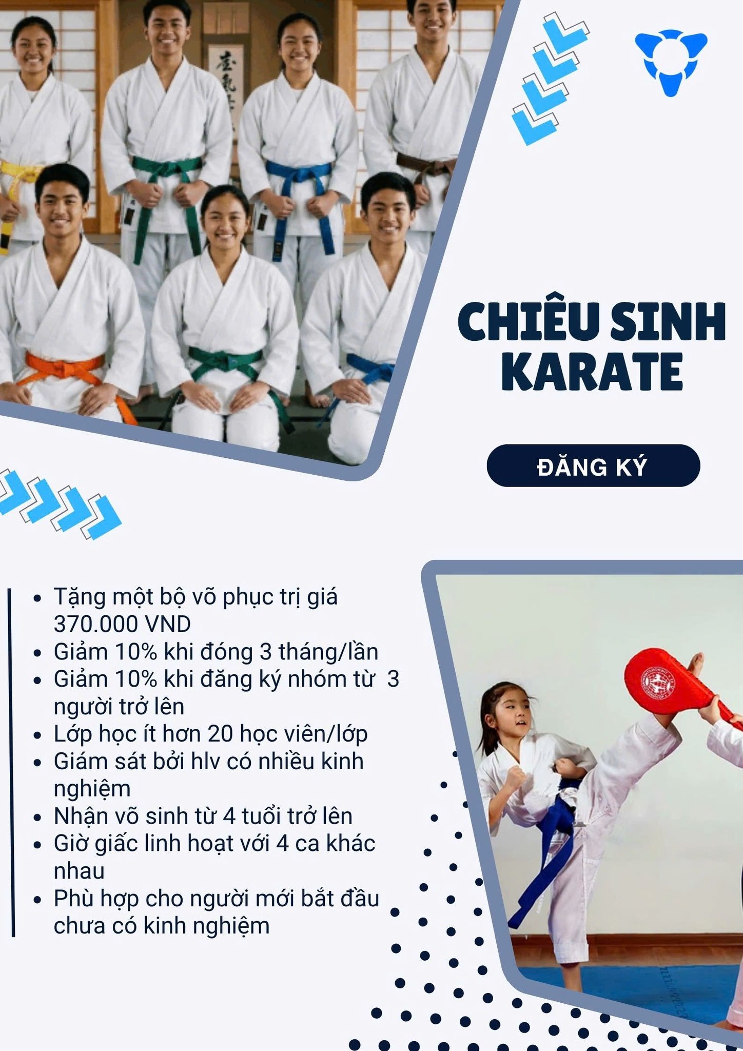 CLB Karate Khởi Nguyên Facebook ad: CHIÊU SINH LỚP VÕ KARATE TỰ VỆ TẠI…