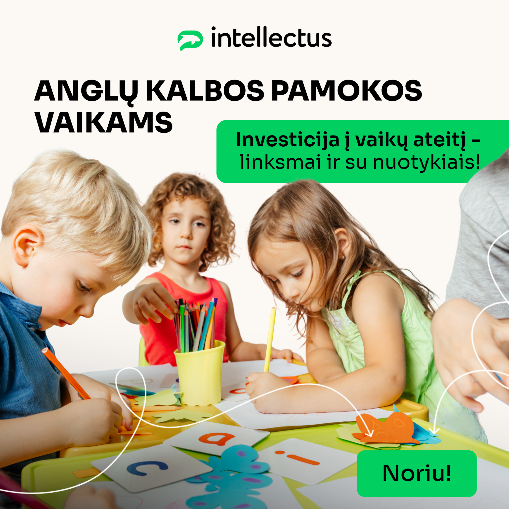 Anglų kalbos mokykla „Intellectus“ Facebook ad