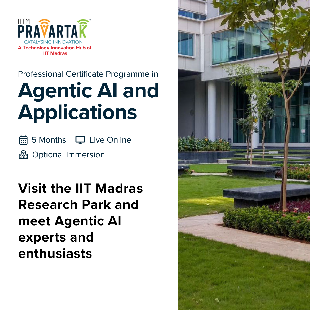 Professional Certificate Programme in Agentic AI and Applications Facebook ad