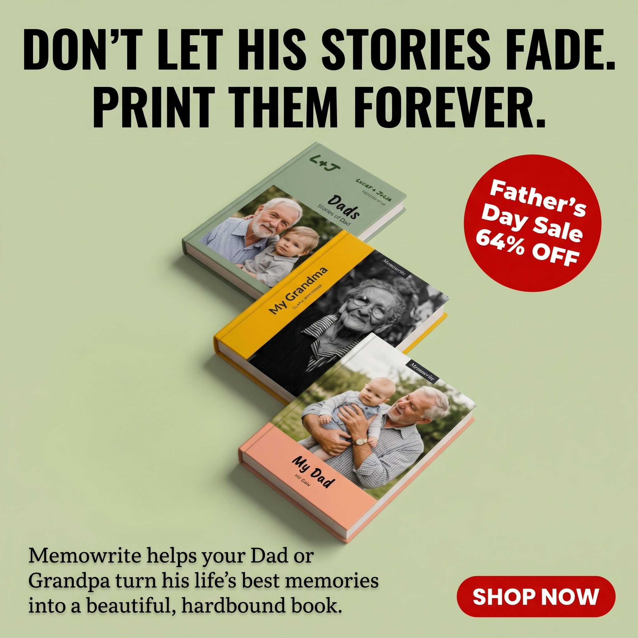 Memowrite Facebook ad