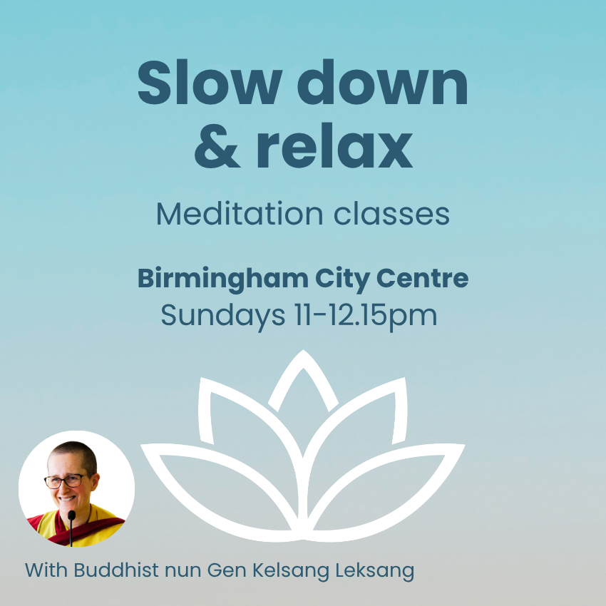 Kadampa Meditation Centre Birmingham Facebook ad from Apr 2, 2026