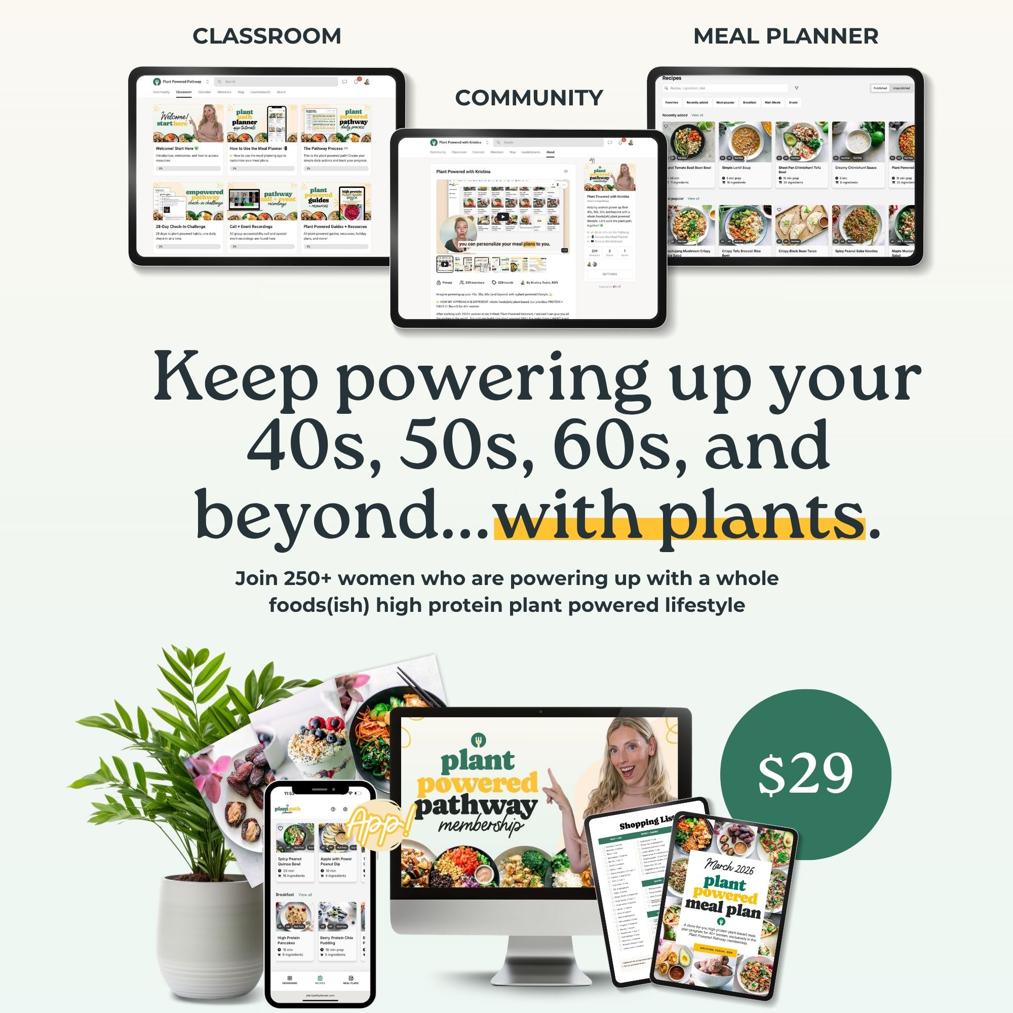 Plant Powered with Kristina Facebook ad