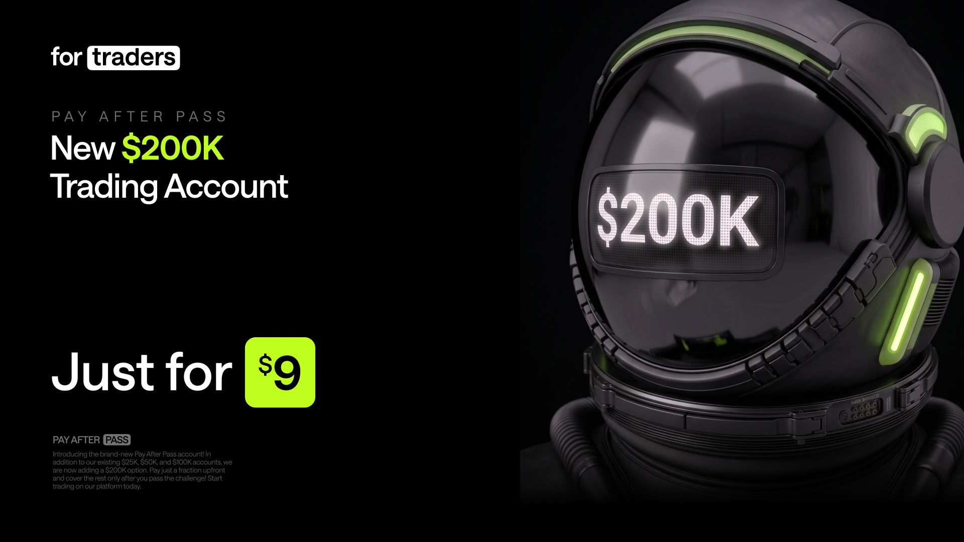 For Traders Global Facebook ad: Up to $200K Challenges