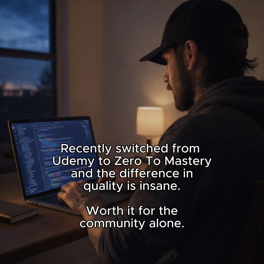 Zero To Mastery Facebook ad: Struggling with learning to code?