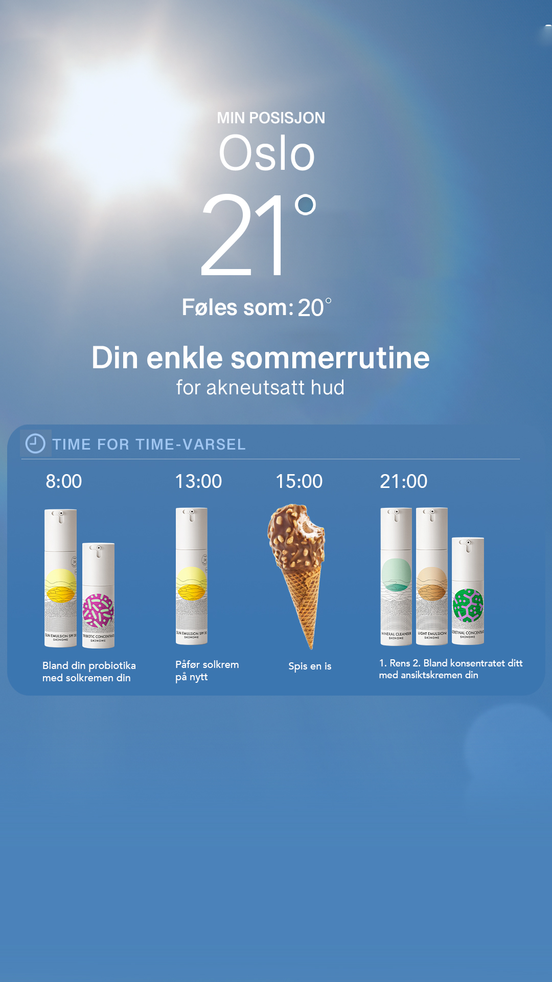 Skinome Facebook ad