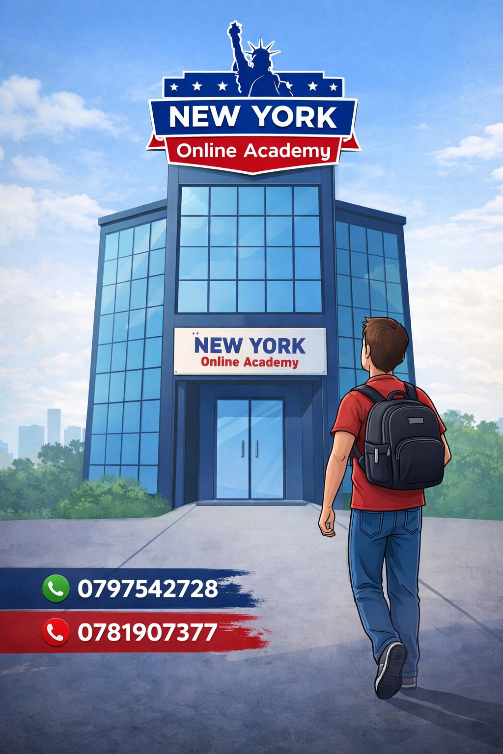 New York Online Academy Facebook ad: آیا آمادهای انگلیسی را بهصورت حرفهای یاد بگیری؟