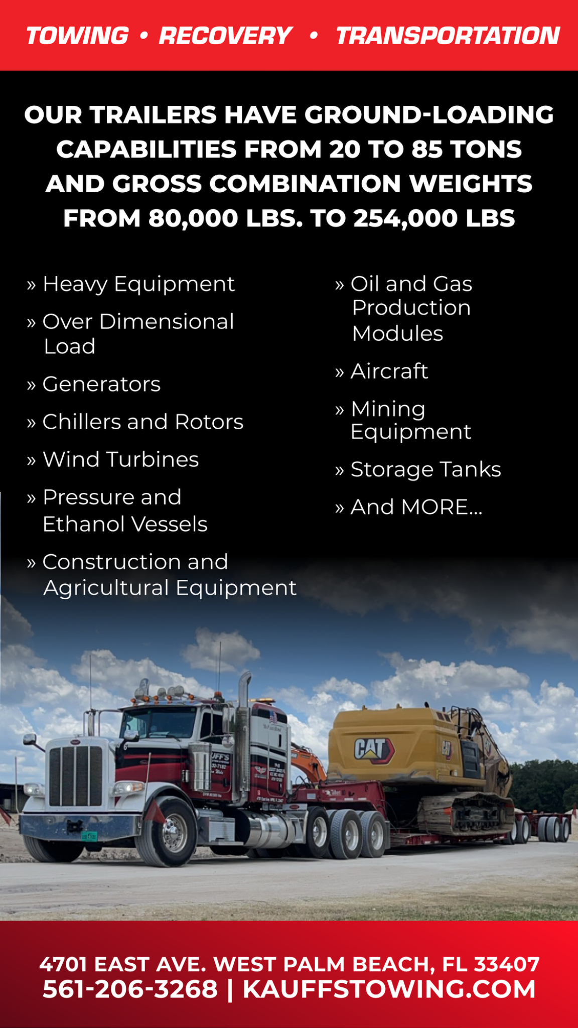 Kauff's Transportation Systems Facebook ad from Jun 16, 2025