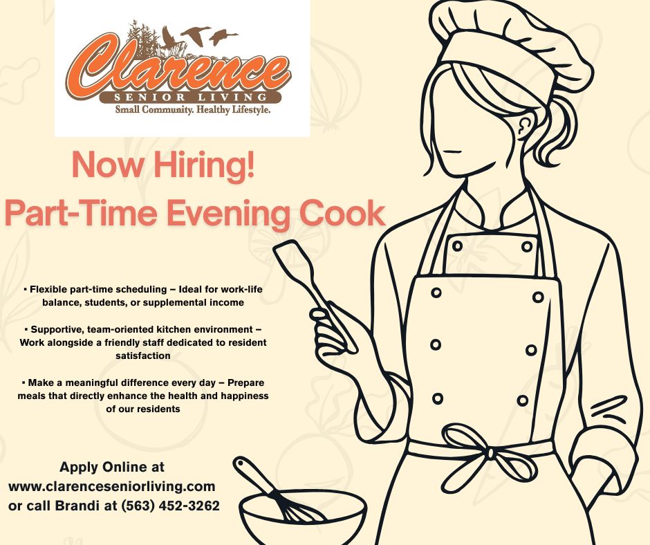 Clarence Senior Living Facebook ad from Mar 30, 2026