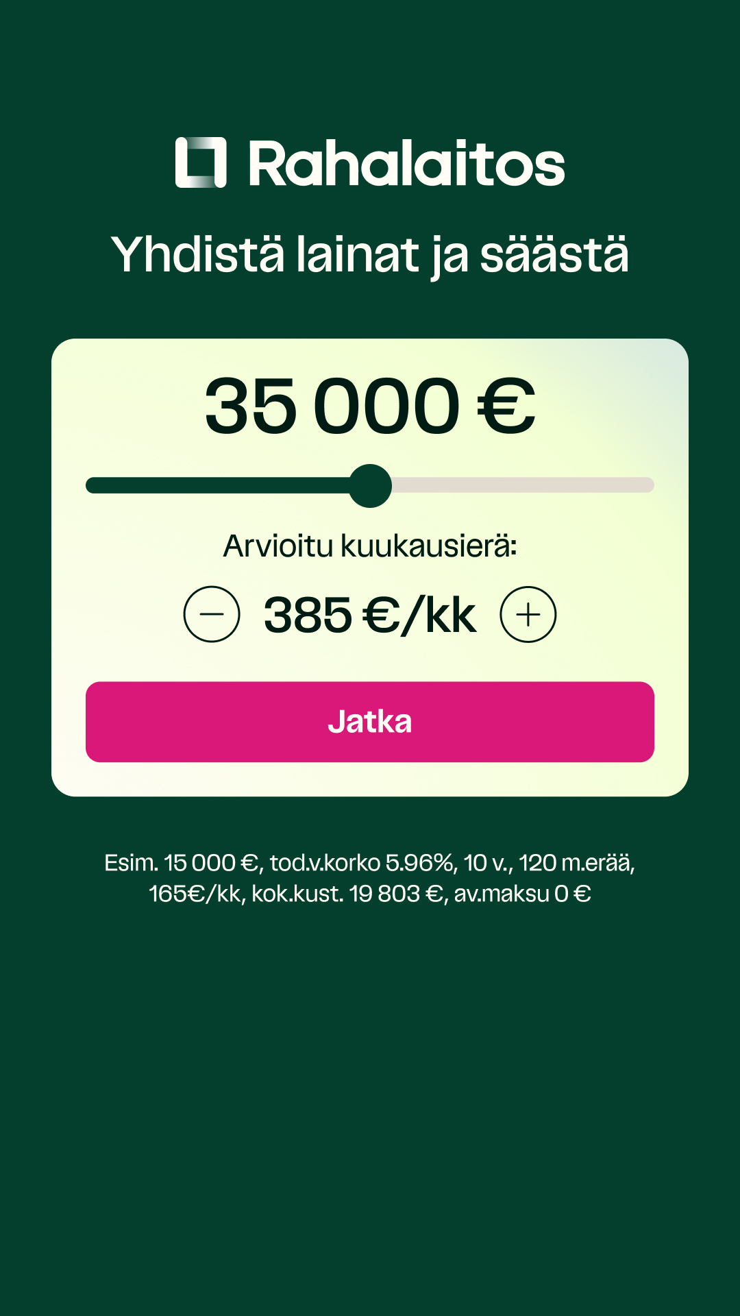 Rahalaitos.fi Facebook ad