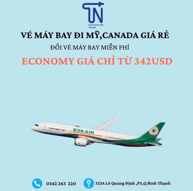 Thao Nguyen Travel Facebook ad: Giá vé máy bay Mỹ,Canada giá rẻ chỉ…