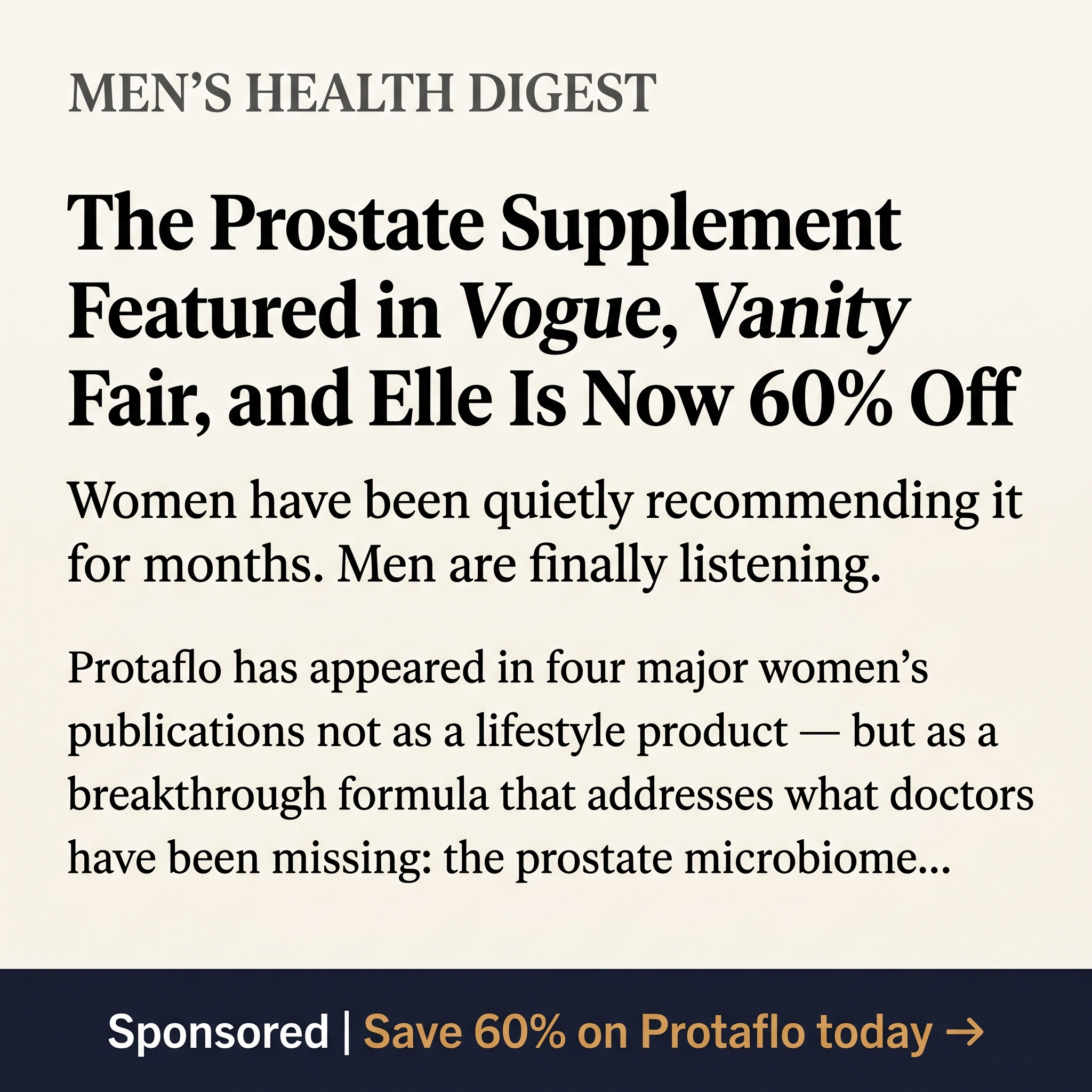 Protaflo Facebook ad