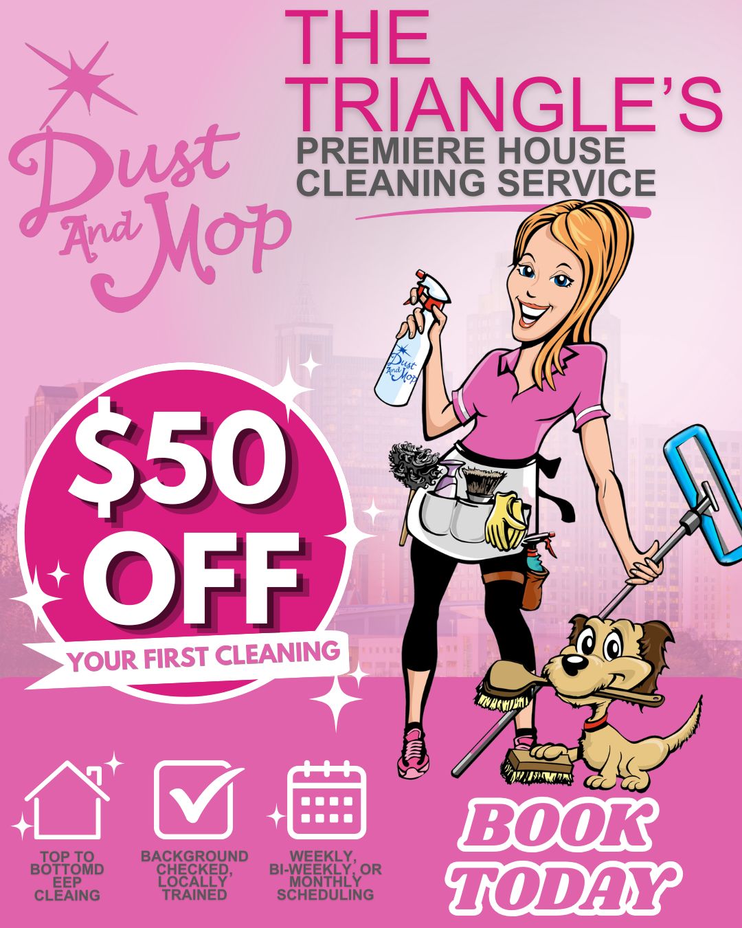 Dust and Mop House Cleaning of Apex Facebook ad