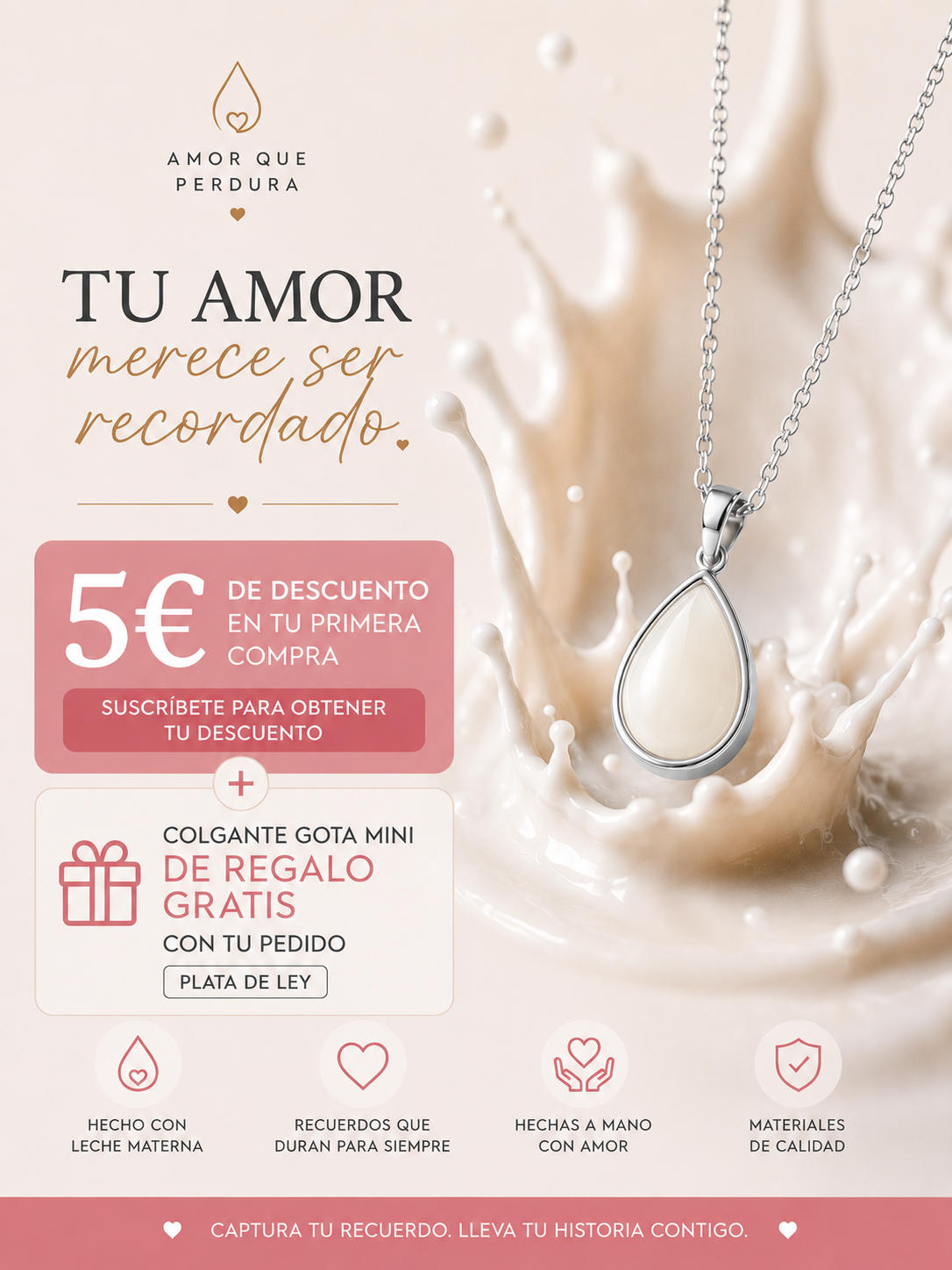 Mummy's Milk - Joyas de leche materna Facebook ad: Convierte tu leche materna en una joya única