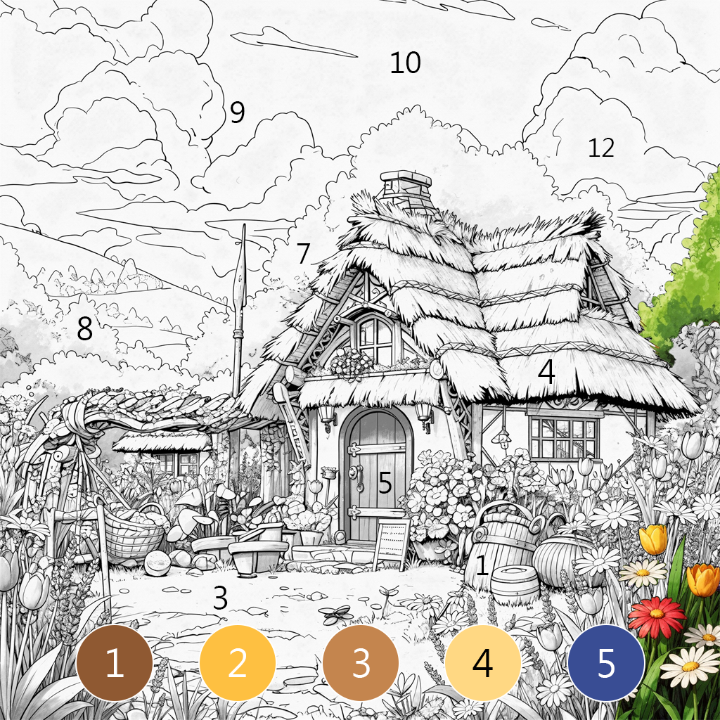 Coloring Book - Color by Number Facebook ad