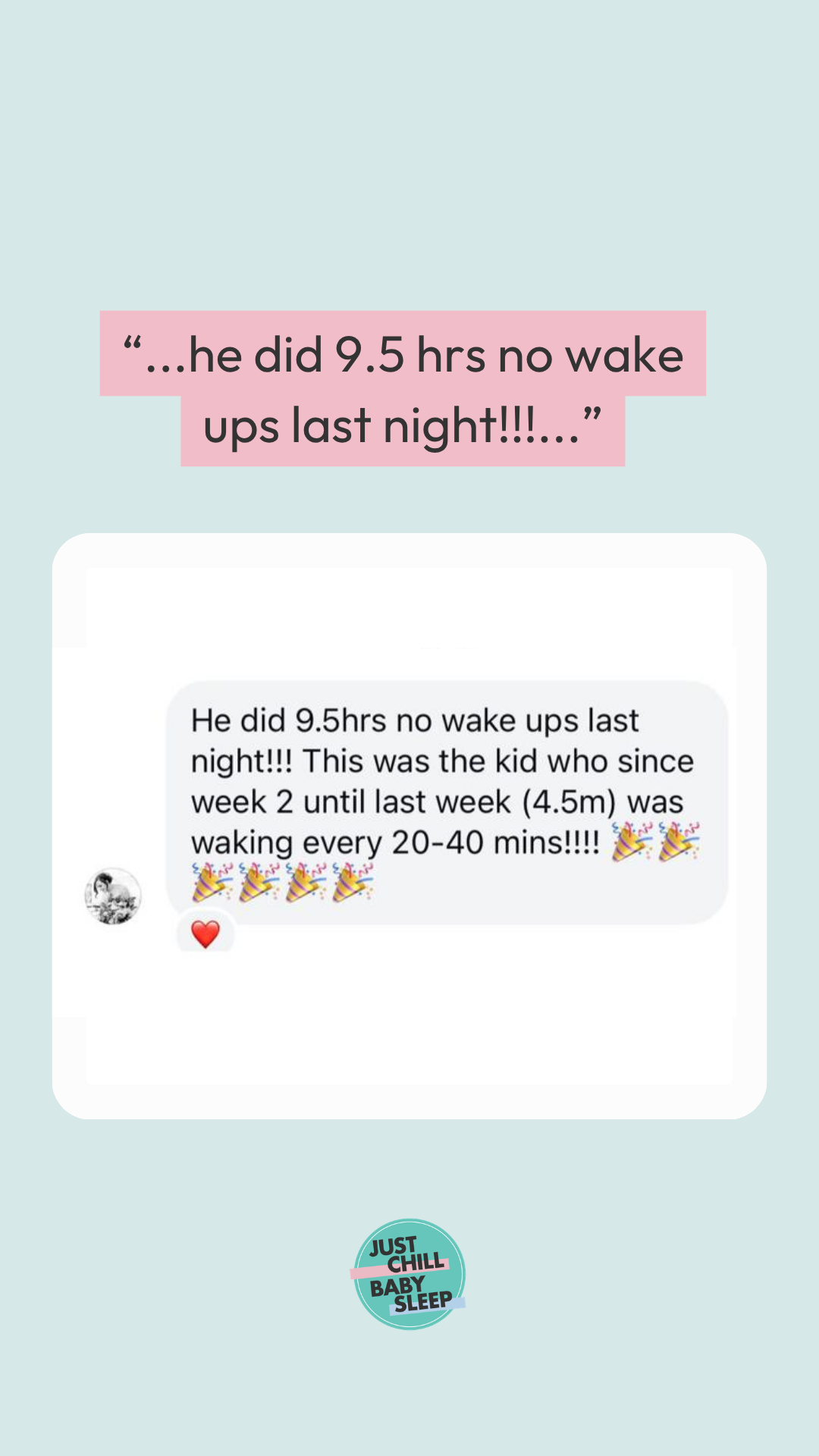 Just Chill Baby Sleep Facebook ad