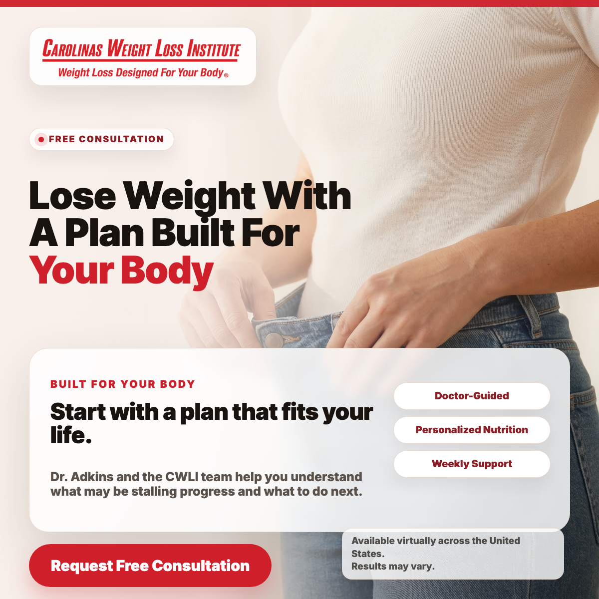 Carolinas Weight Loss Institute Facebook ad from May 27, 2026