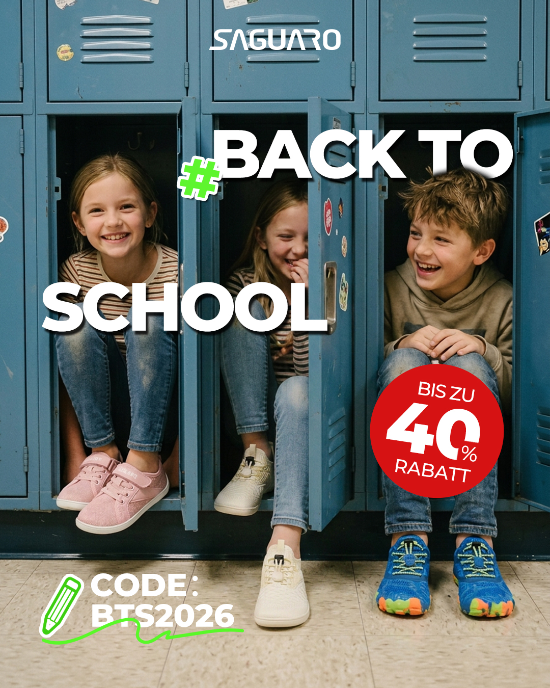 Saguaro De Facebook ad: Bis zu 40% auf Kinder-Barfußschuhe