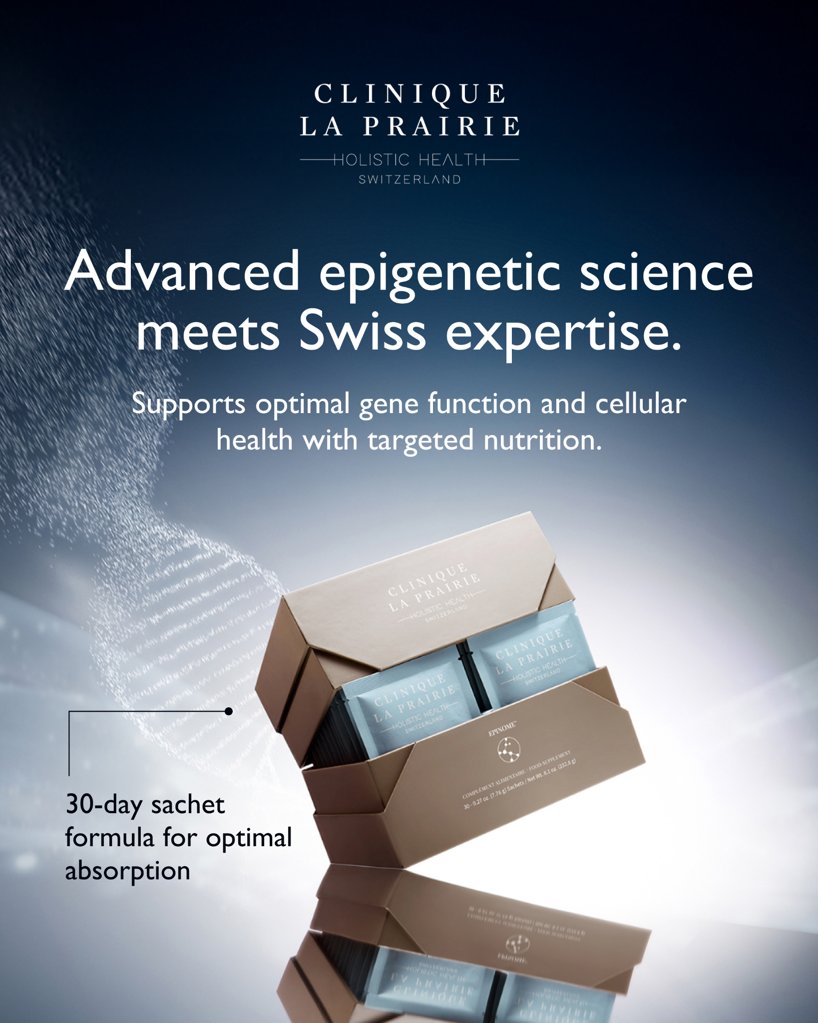 Holistic Health by Clinique La Prairie Facebook ad