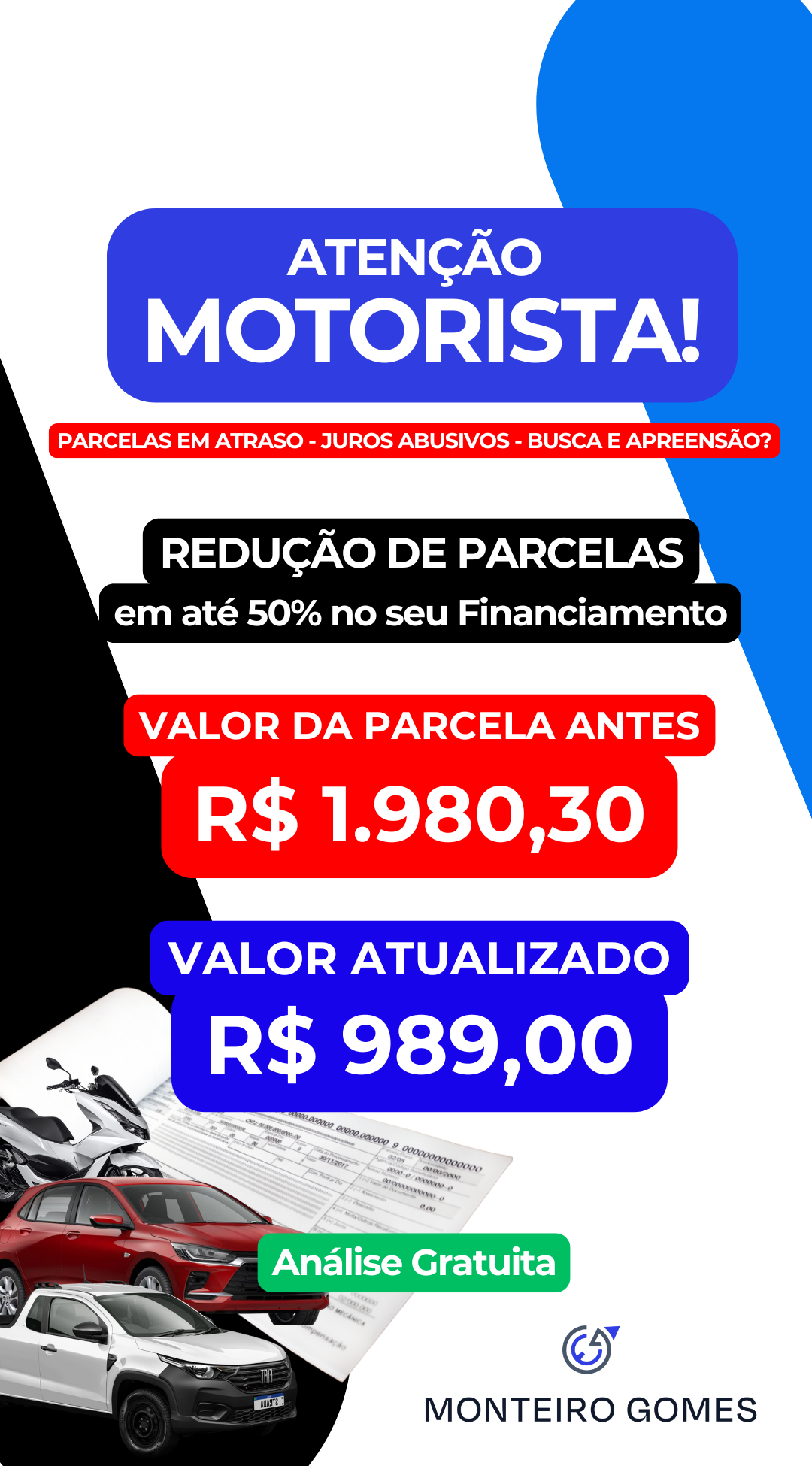 Monteiro Gomes Soluções Facebook ad from Jun 12, 2026