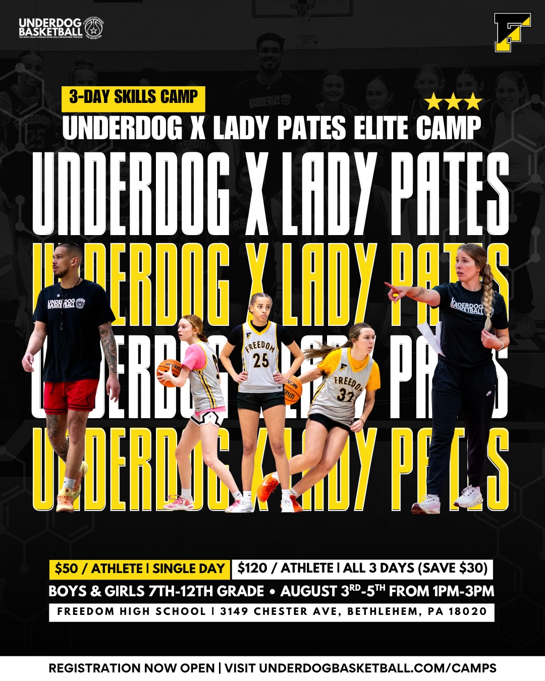 Underdog Sports Basketball Training LLC Facebook ad: Underdog x Lady Pates Elite Camp
