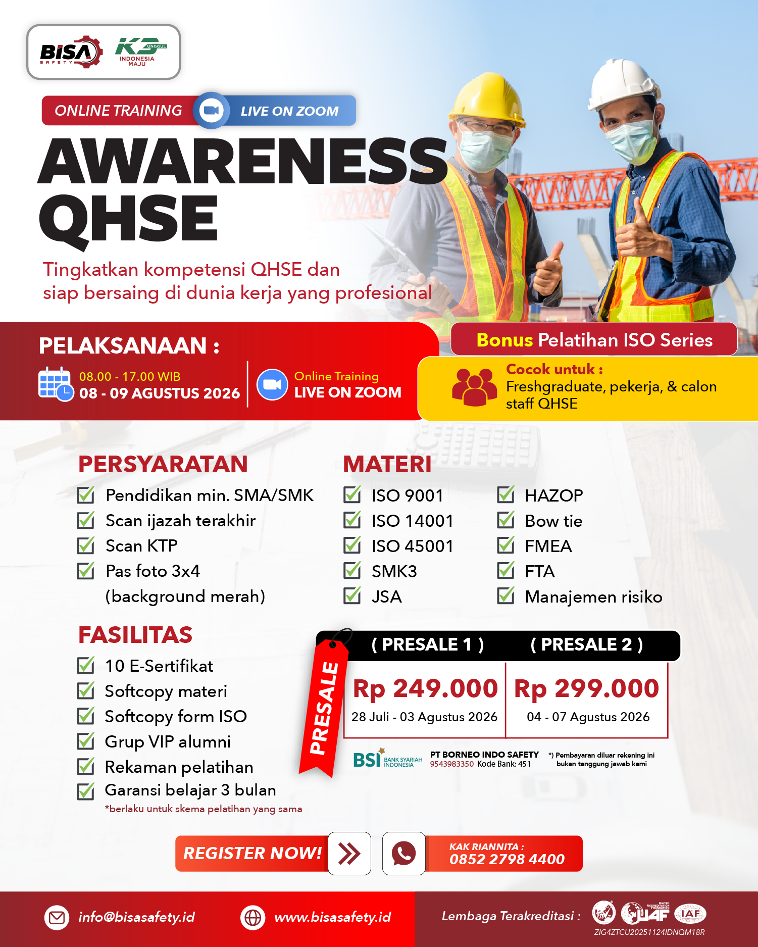 Seputar Katiga Facebook ad: Promo Awareness QHSE Cuma 249rb!