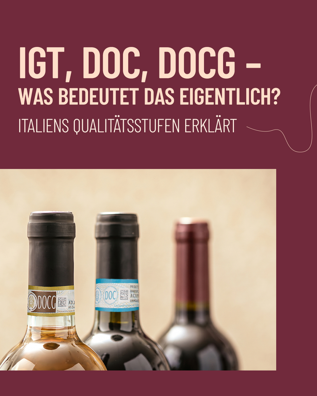 Hawesko Facebook ad: IGT, DOC oder DOCG.