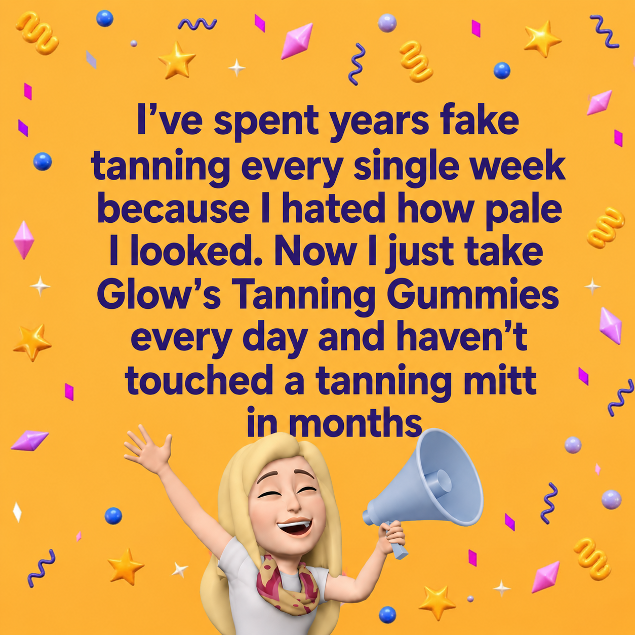 Linda Mercer Facebook ad: I Haven't Fake Tanned In Months