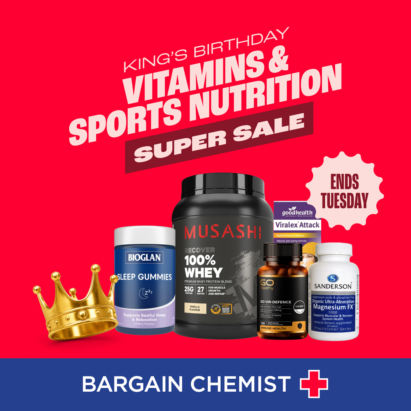 Bargain Chemist Facebook ad: Energy levels: questionable.
