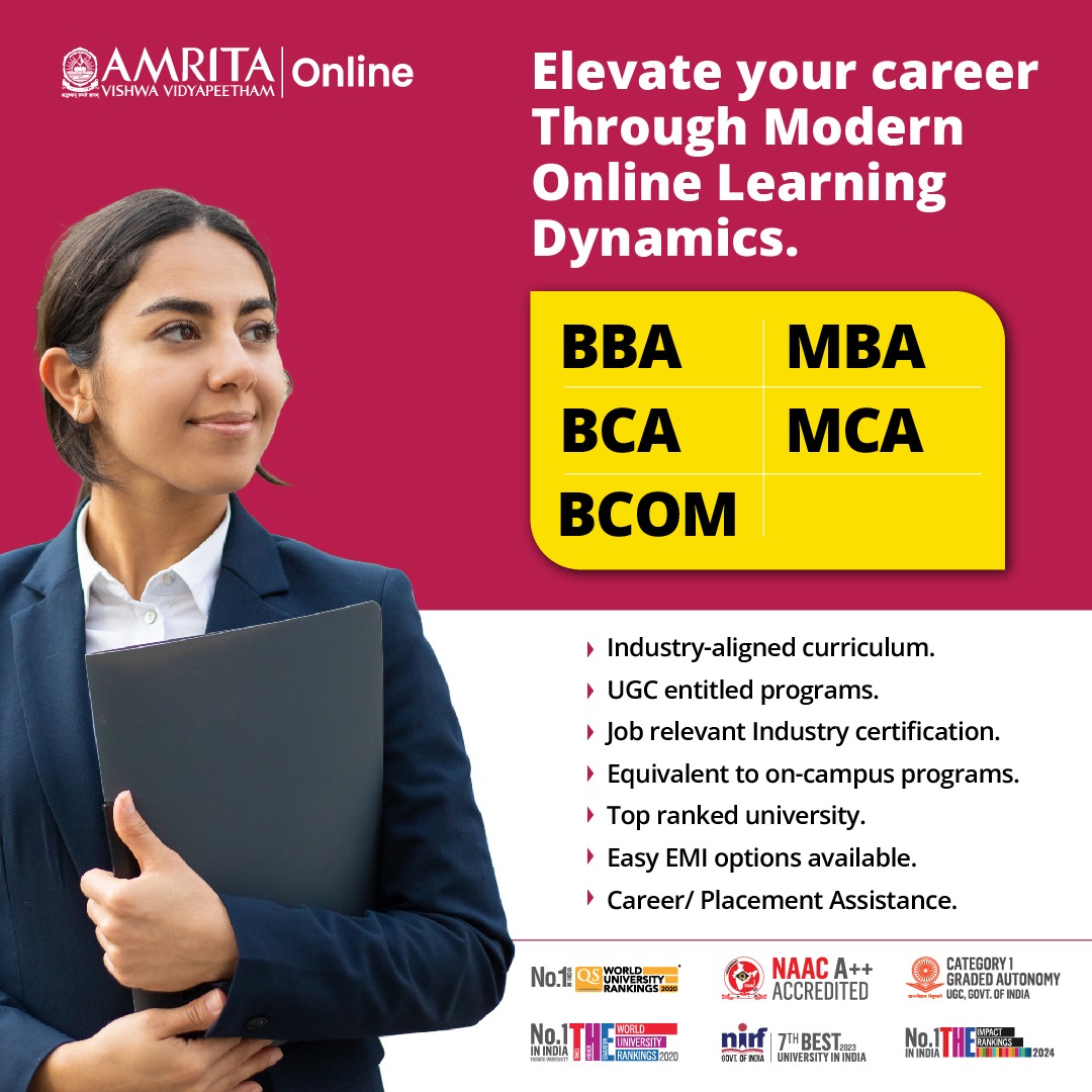 Amrita Ahead Online Courses Facebook ad