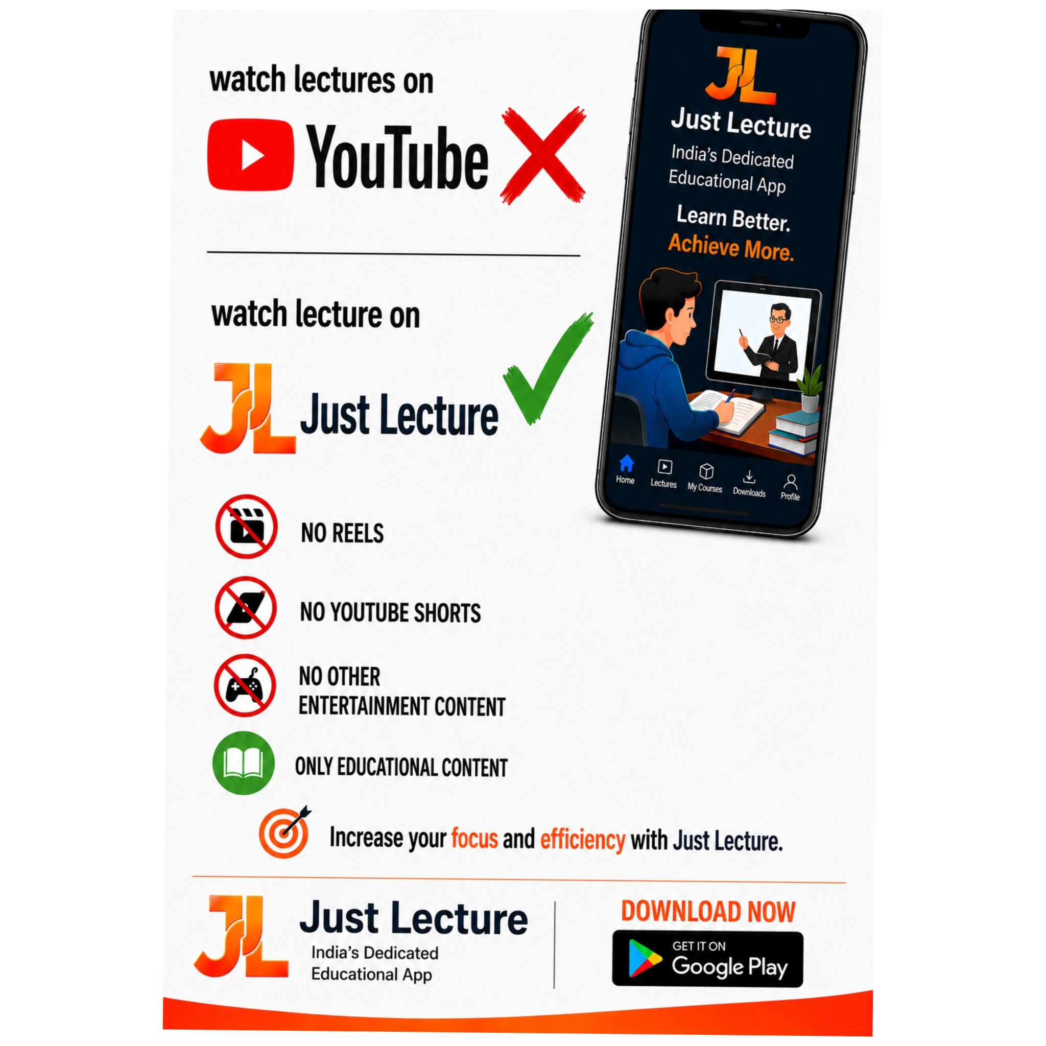 Just Lecture Facebook ad