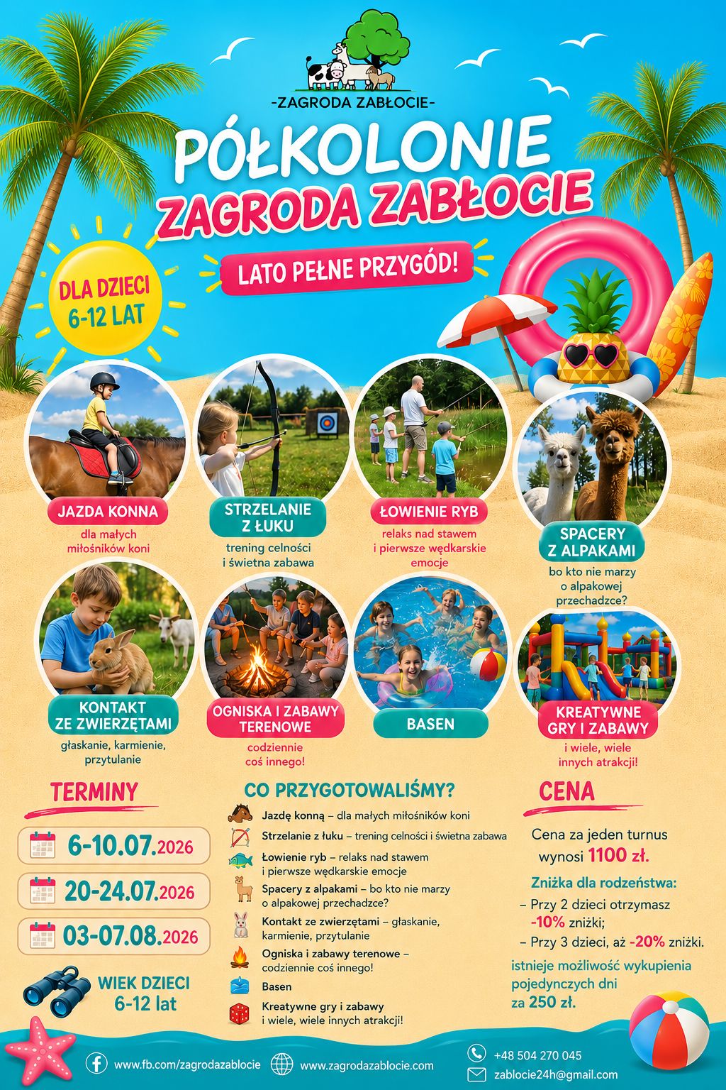 Zagroda Zabłocie Facebook ad: PÓŁKOLONIE 2026 W ZAGRODZIE ZABŁOCIE