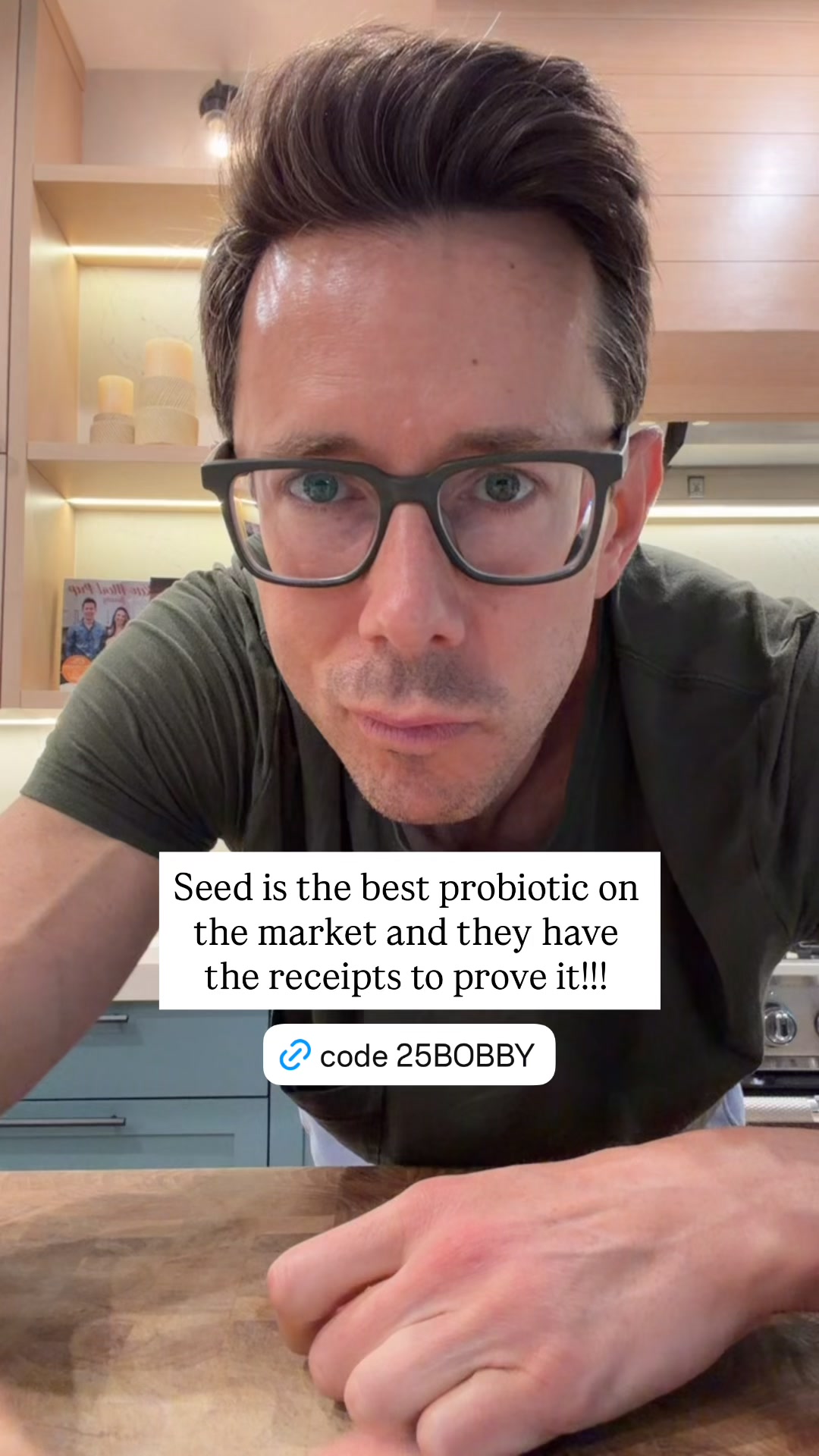 Seed Facebook ad: Use code 25BOBBY for 25% off Seed!