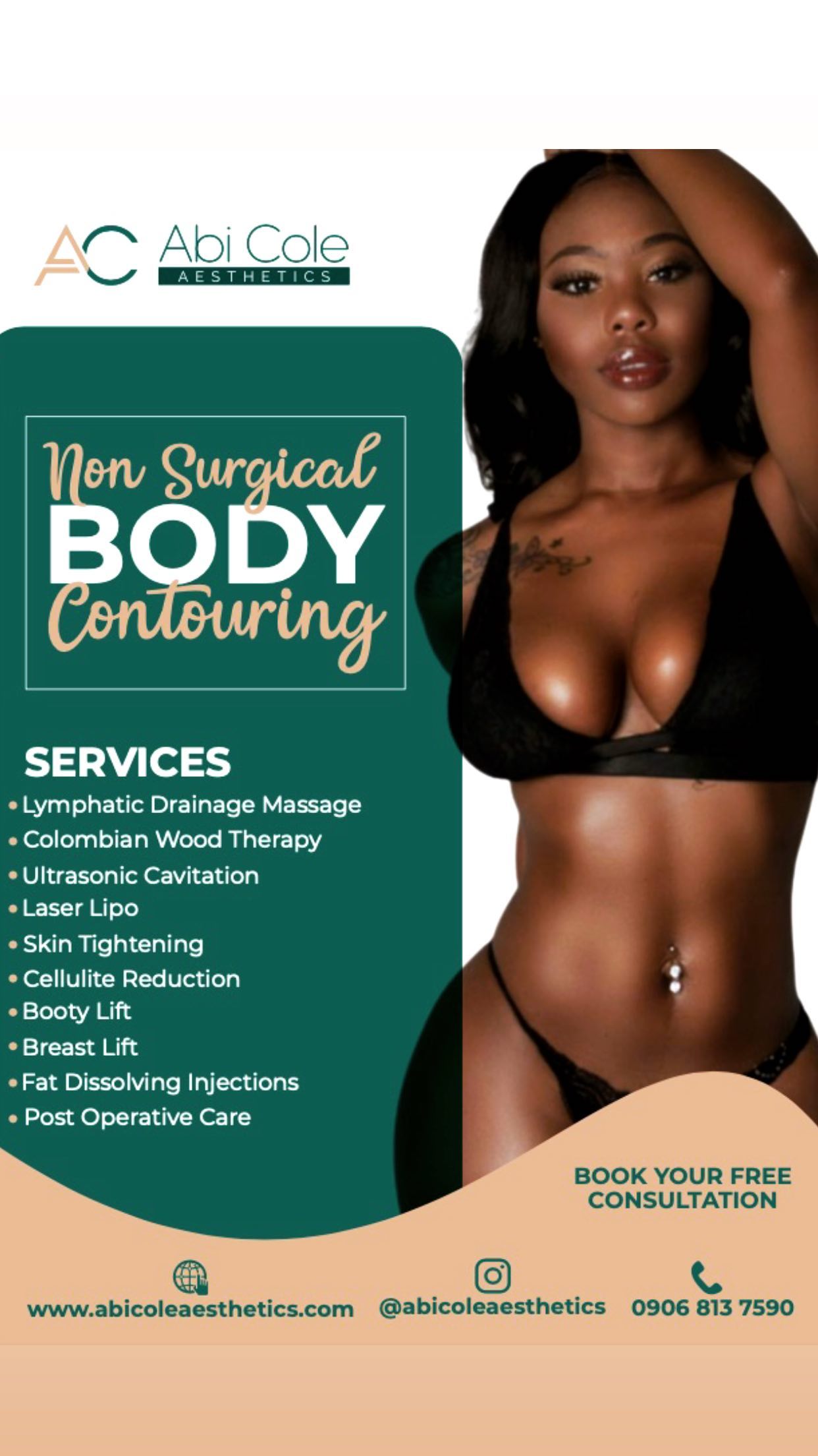 Abi Cole Aesthetics Facebook ad from Jul 2, 2022