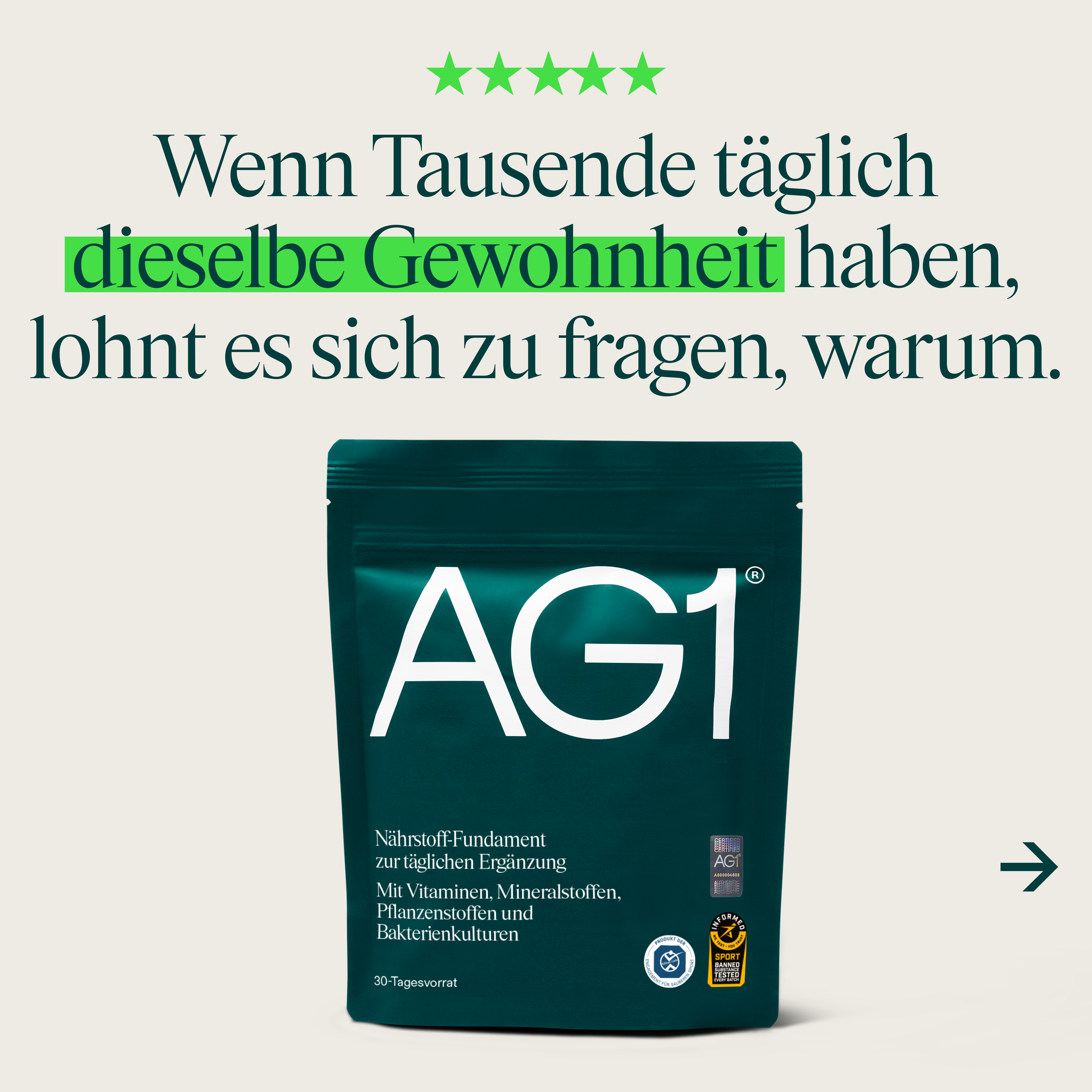 AG1 Deutschland Facebook ad