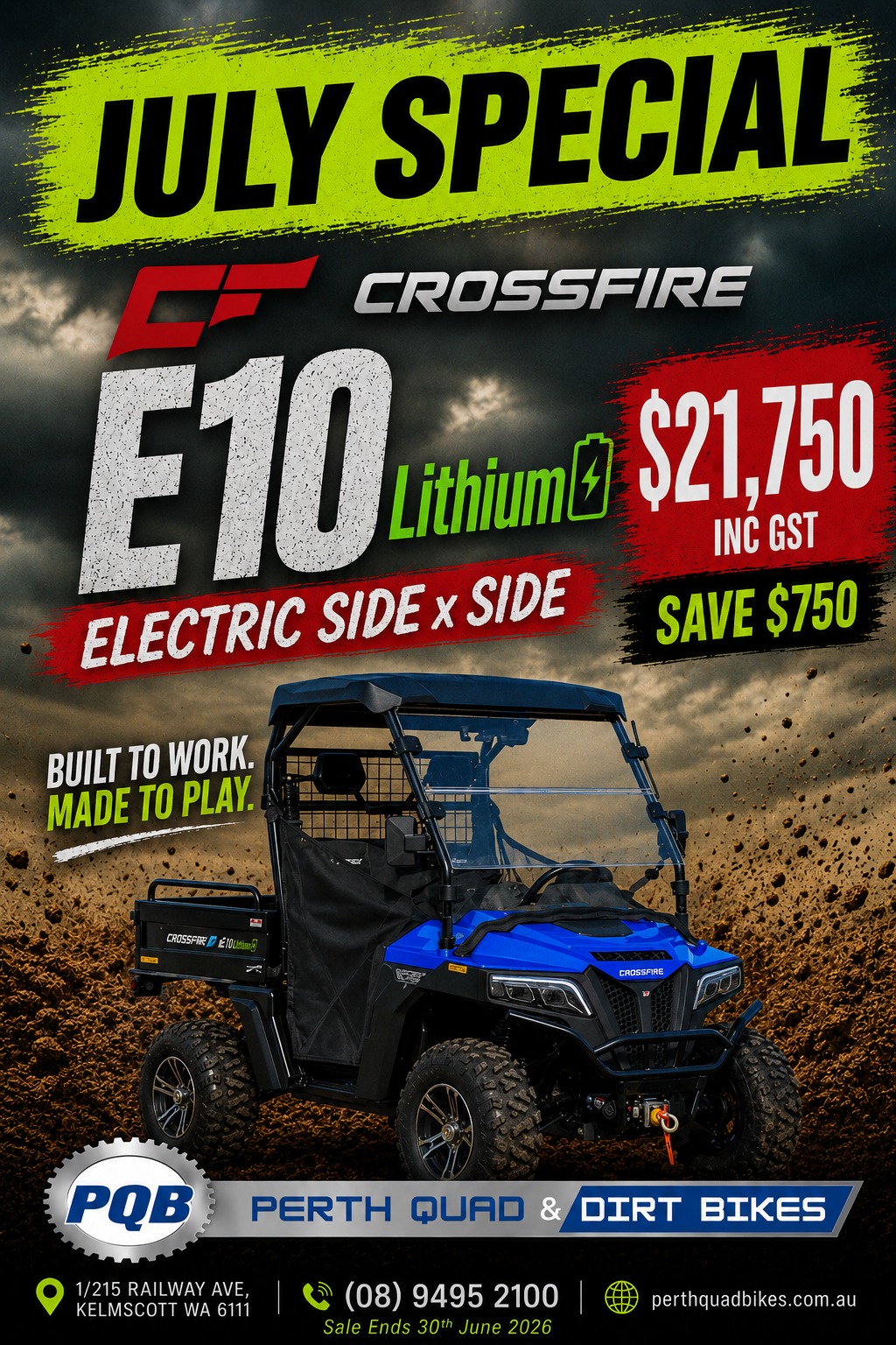 Perth Quad Bikes Facebook ad from Jul 7, 2026