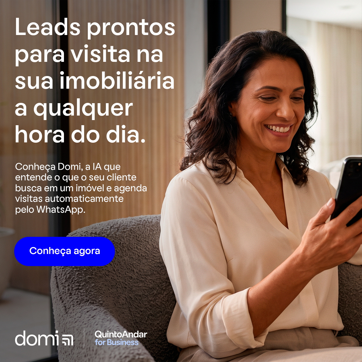 QuintoAndar Facebook ad: Leads prontos para visita