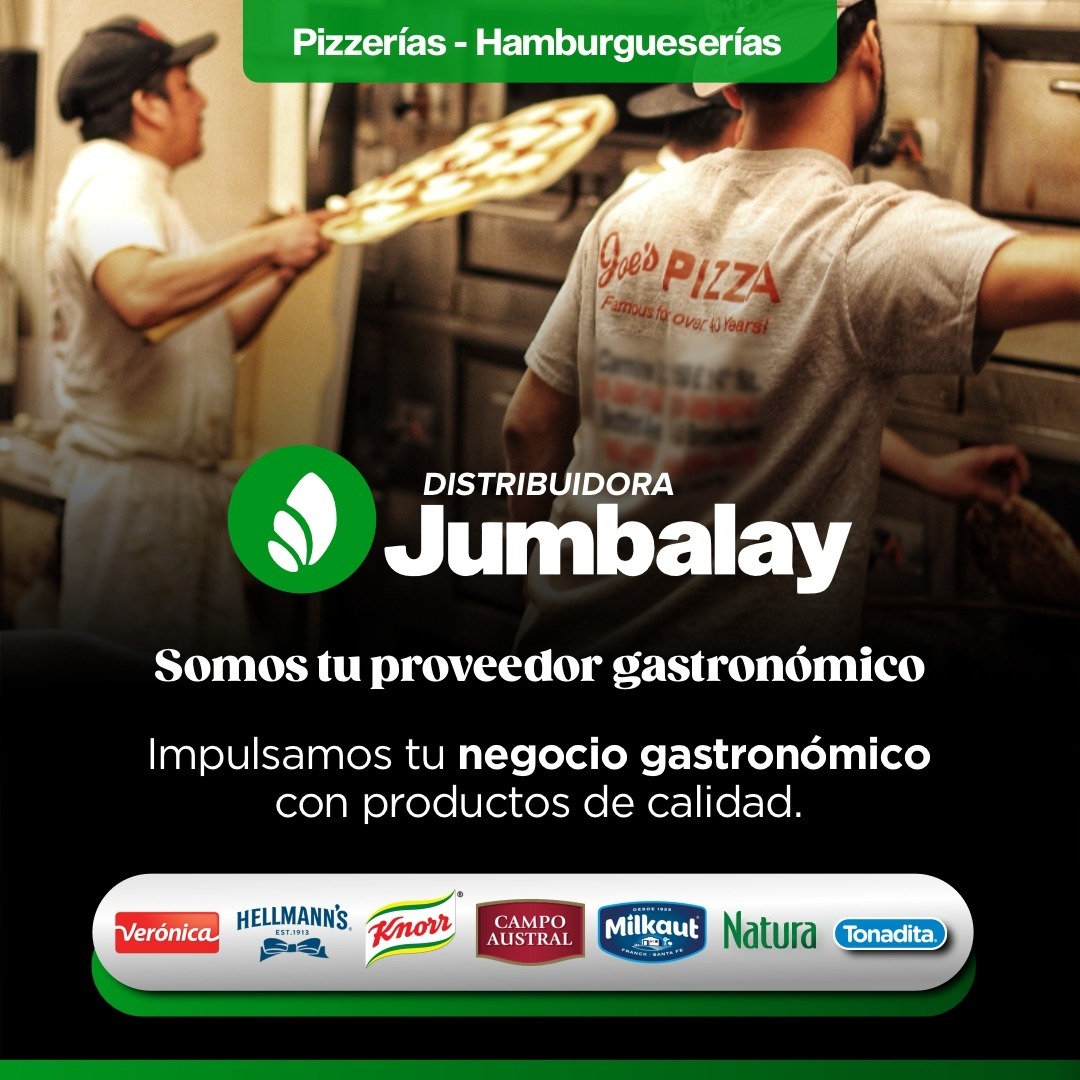 Distribuidora Jumbalay Facebook ad: Atención Pizzerías!