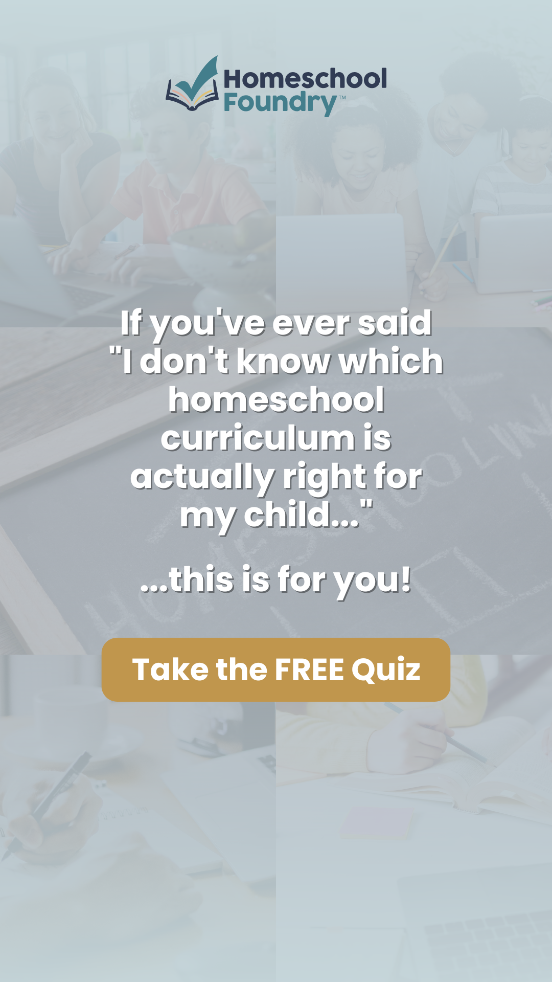 HomeschoolFoundry Facebook ad: Homeschooling? Know Before You Spend