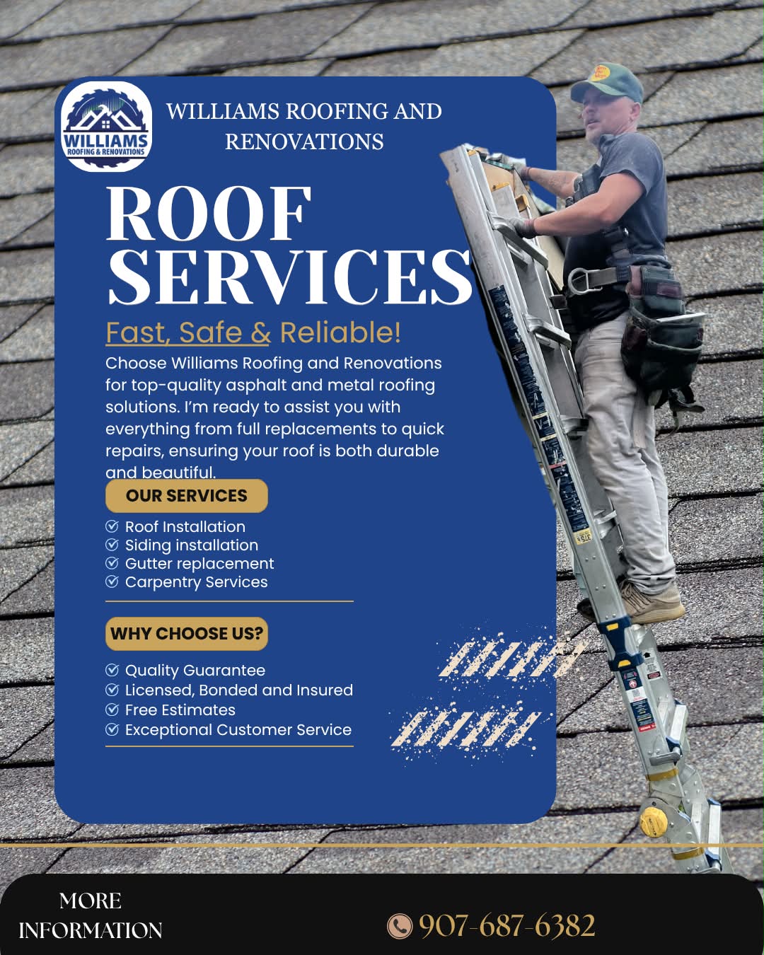 Williams Roofing and Renovations Facebook ad